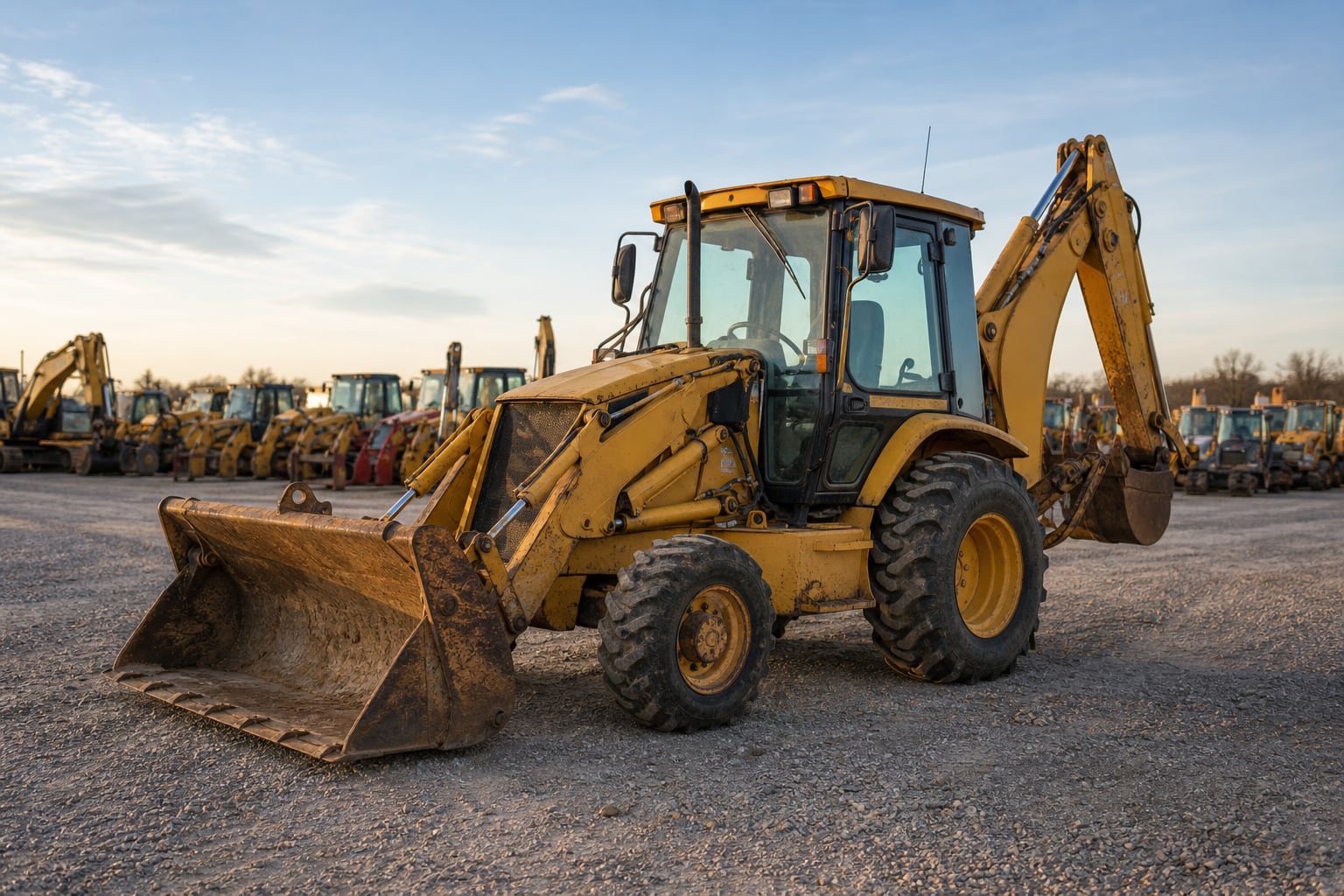 2017 Backhoe Loader with Extendable Dipper